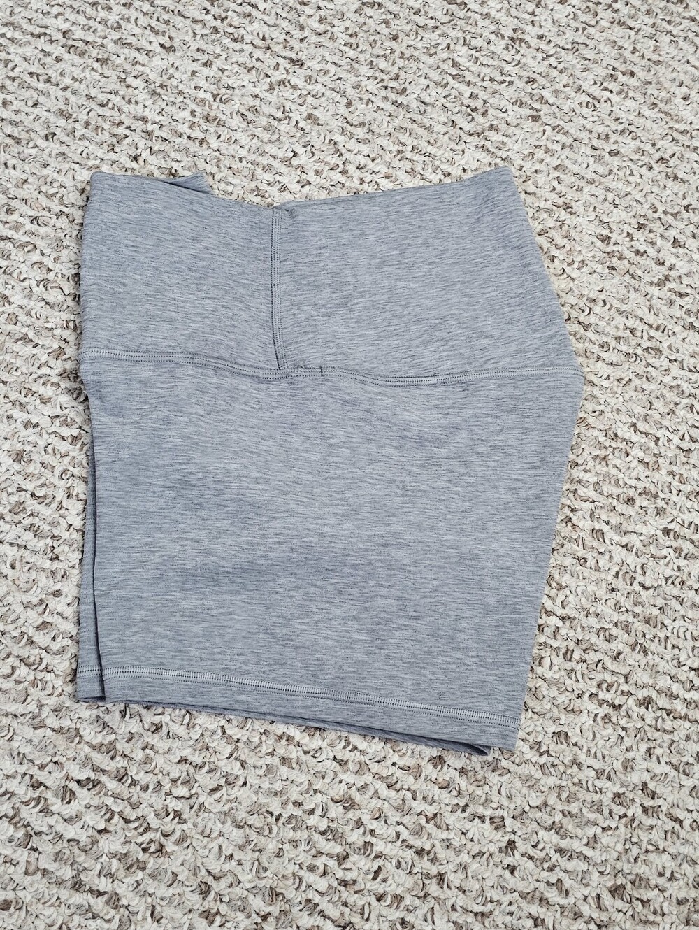 Lululemon Heather Grey High-Waist Athletic Shorts - Picture 2 of 6